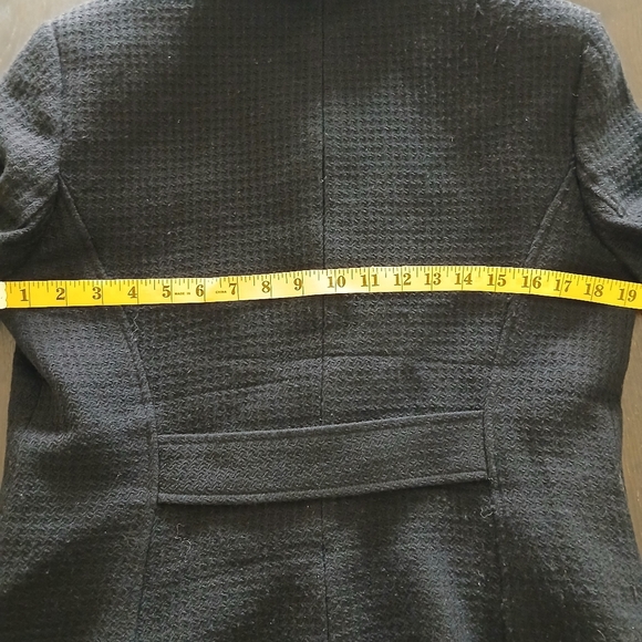 Vintage Black 100% Wool Button Down Blazer Jacket Lined Size:10 - Picture 5 of 11